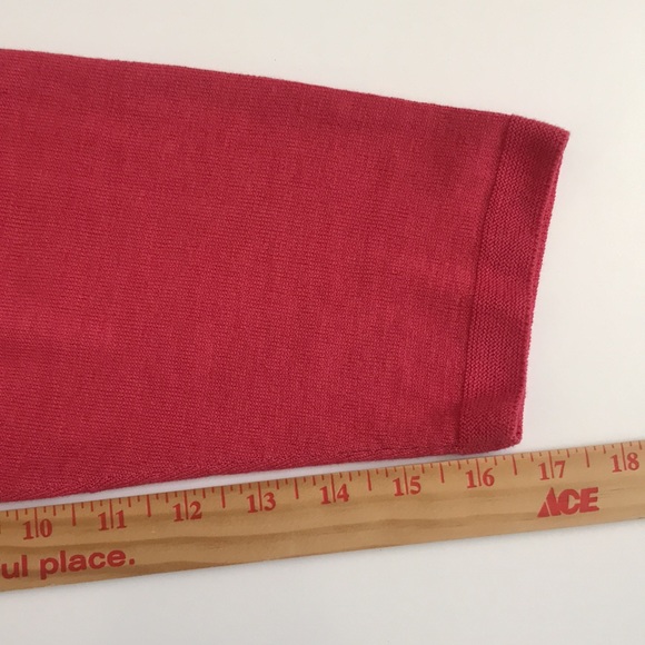 J. Jill Linen Blend Pink Raspberry Salmon Open Waterfall Cardigan Size 2X Casual - Picture 10 of 10